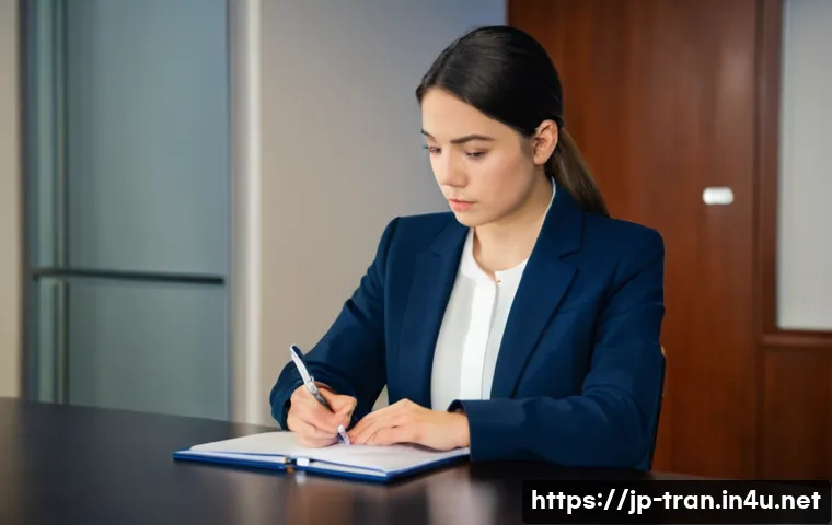 통역사로서의 경력 연차별 차이 - **Prompt for Newcomer Interpreter:**
    A determined young woman in her early 20s, with short, neat...